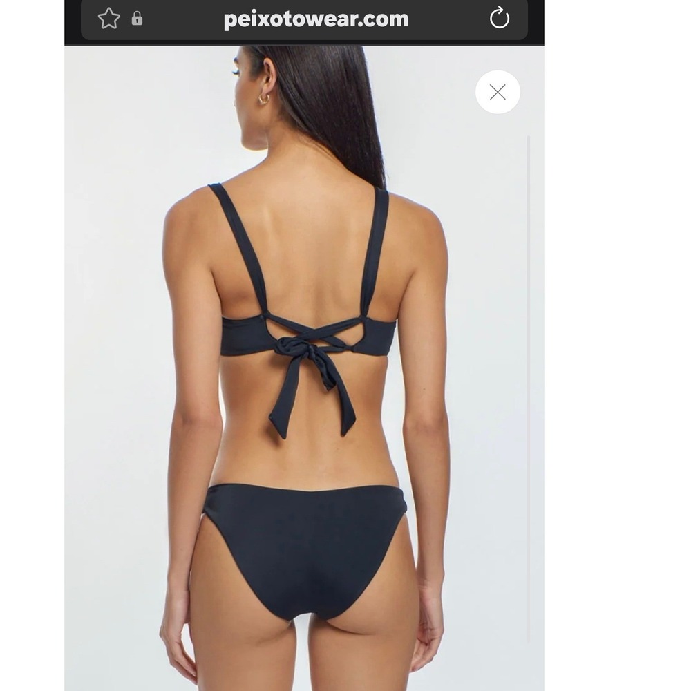 NWT Peixoto Bella Full Bikini Bottom Black Women Size S 1211F - Picture 6 of 7
